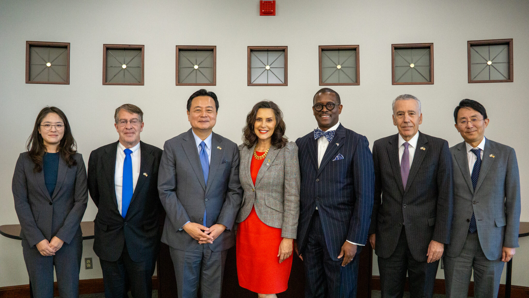 Ambassador Goldberg and Ambassador Cho with Michigan Governor Gretchen Whitmer